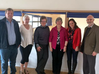 Left to Right - Cllr Ian Renwick, Elizabeth Simpson, Jill Westgarth, Anne Gillies, Kate Forbes (SNP Candidate for Skye, Lochaber and Badenoch) and Dave Thompson MSP
